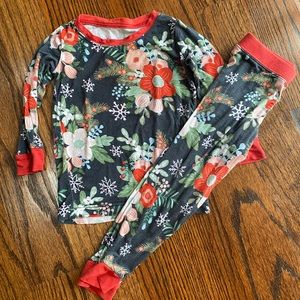 Little Sleepies Holiday 2 Piece Bamboo Pajamas 12-18 months